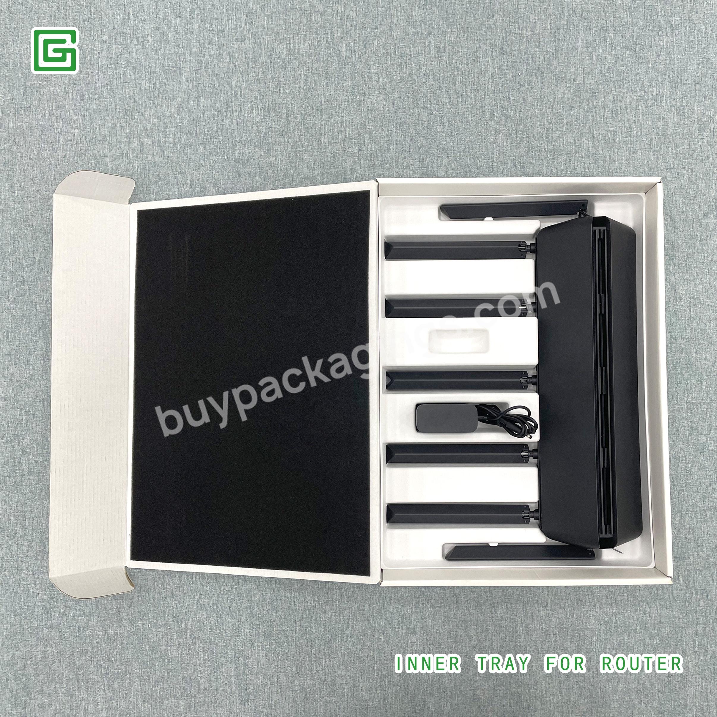 Electronic Product Recyclable Wet Press Custom Inner Tray Molded Pulp Packaging For Router - Buy Mold Pulp Packaging Products,Recyclable Wet Press Molded Pulp Packag,Paper Pulp Molded Packaging.