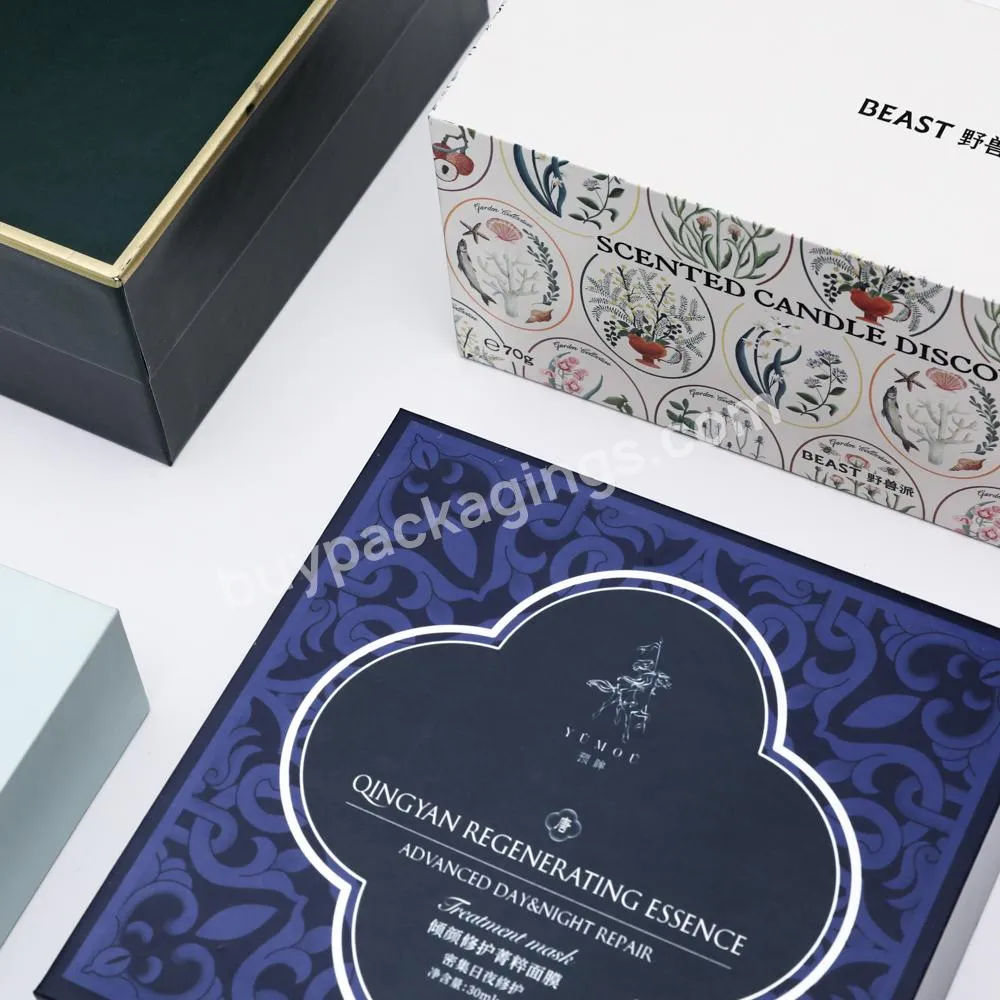 Exquisite high-end custom logo empty coloring cardboard gift packaging boxes
