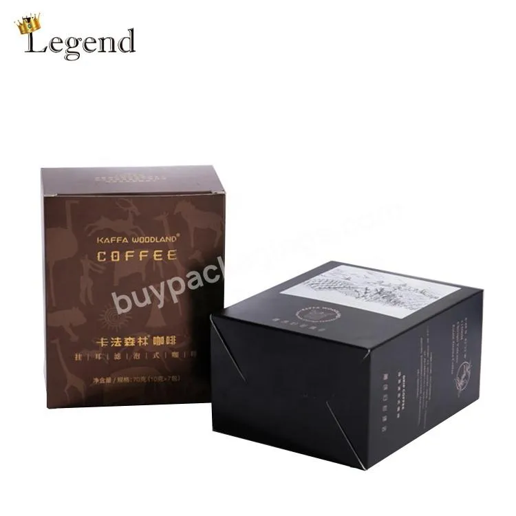Factory Coffee Drip Bag Paper Packaging Box Custom Logo Printing And Size Cheap Drip Coffee Box