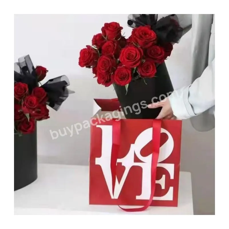 Factory Manufacturer Customized Paper Bags With Logo Bouquet Packaging Bag Rose Boxes Flower Packaging - Buy Wholesale Price Printed Paper Packaging Bags,Custom Packaging Bag With Logo,Luxury Packaging Bag.