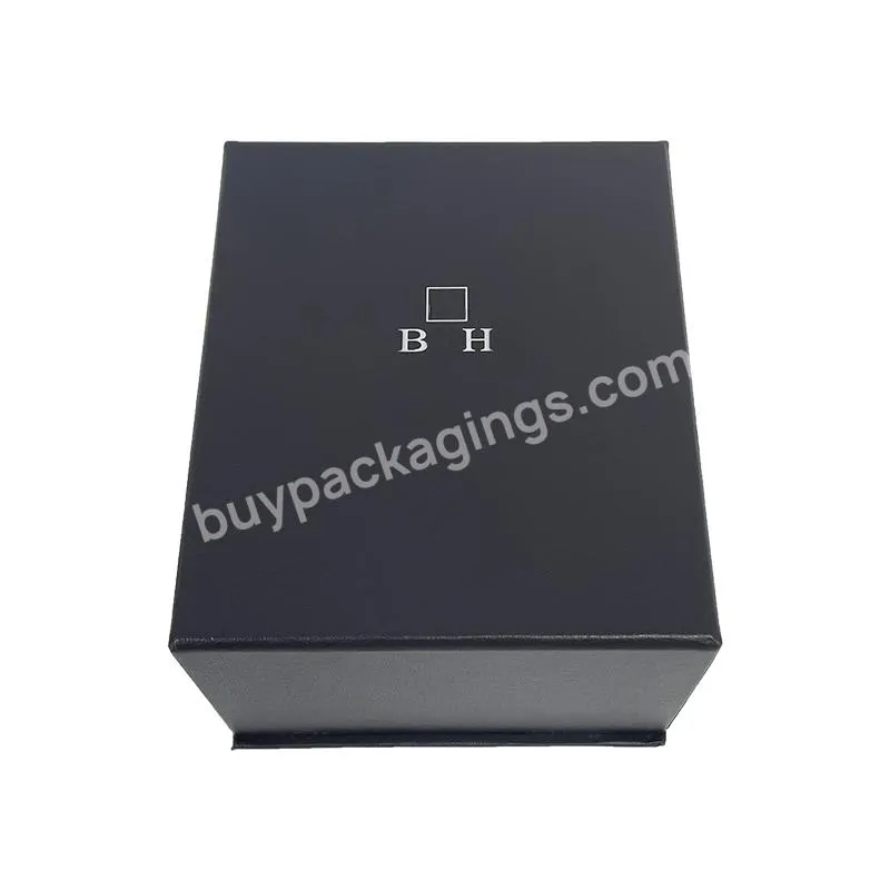 Factory wholesale PU leather jewelry boxes packaging box black luxury custom Logo watch box