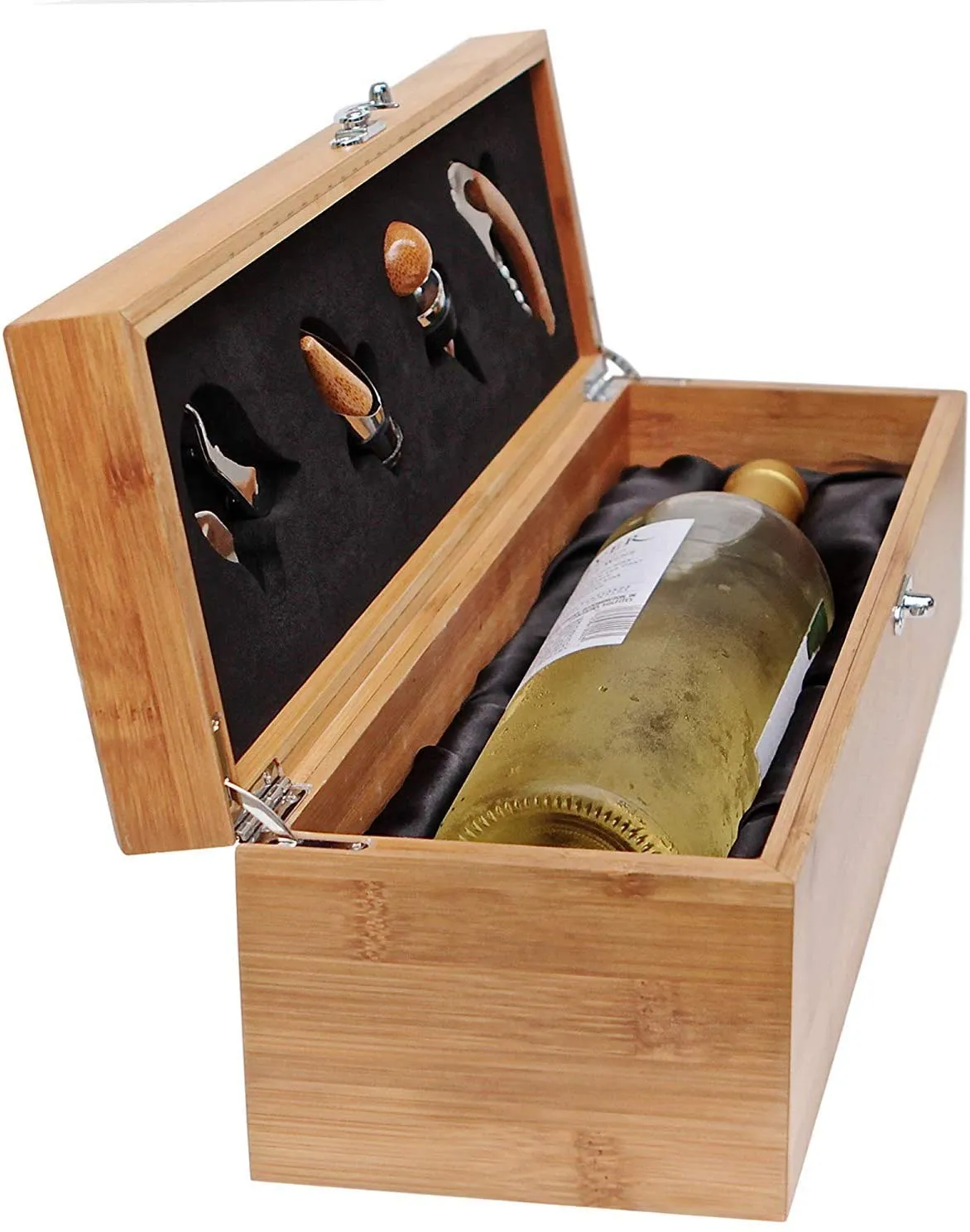 Factory Wine Bottle Gift Package MDF Wooden Box Single Include Accessories Direct Luxury Wine Gift Box
