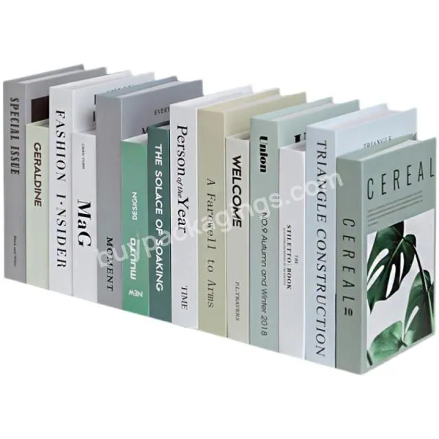 Fakebook Home Decoration Buku Palsu Fake Designer Book Shape Box Packaging For Decorating