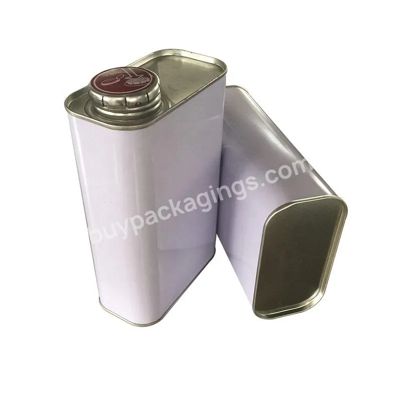 Good Sealing And Leak Proof Oil Packaging 1l Square Tin Can With Squeeze Lids - Buy 1l Square Tin Can,Good Sealing Tin Can,Tin Can With Squeeze Lids.