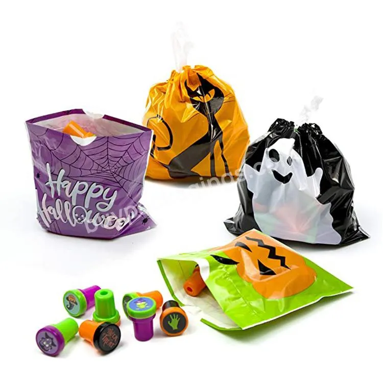 Halloween Party Favors Plastictrick Or Treat Drawstring Goody Candy Bags For Kids - Buy Trick Or Treat Bag,Drawstring Goody Candy Bags,Halloween Goody Candy Bags.