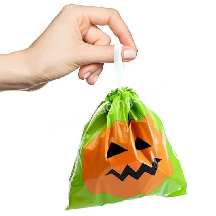Halloween Party Favors Plastictrick Or Treat Drawstring Goody Candy Bags For Kids - Buy Trick Or Treat Bag,Drawstring Goody Candy Bags,Halloween Goody Candy Bags.