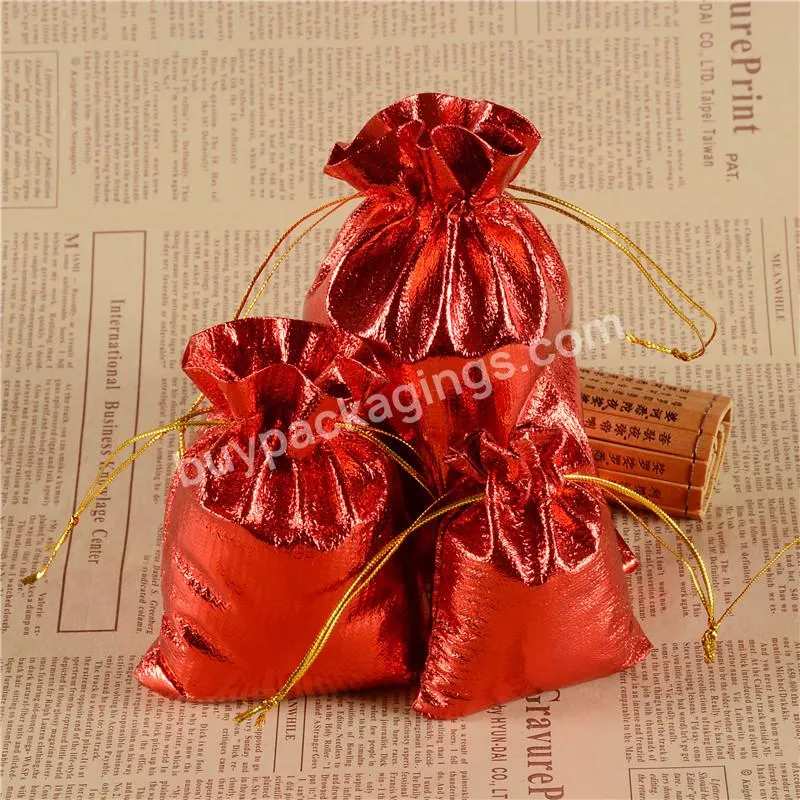 High End Custom Bundle Gift Bags Gold Silver Red Wedding Party Holiday Gift Bag Candy And Chocolate Jewelry Storage Bag