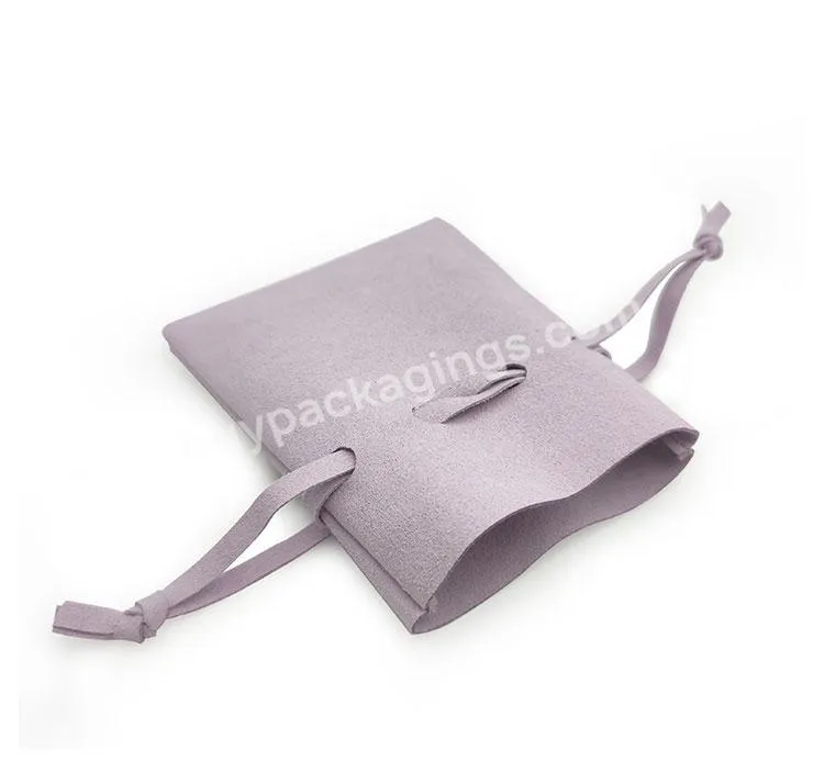 High End Custom Logo Microfiber Jewelry Necklace Packing Pendant Pouch Luxury Purple Suede Microfiber Envelope Jewelry Bag - Buy Textile Packaging Material,Packaging For Live Plants,Cherry Packaging.