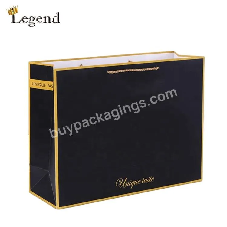 High End Packaging Recyclable Coating Paper Material Luxury Paper Bag With Logo Print