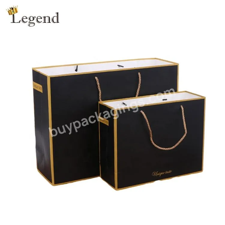 High End Packaging Recyclable Coating Paper Material Luxury Paper Bag With Logo Print