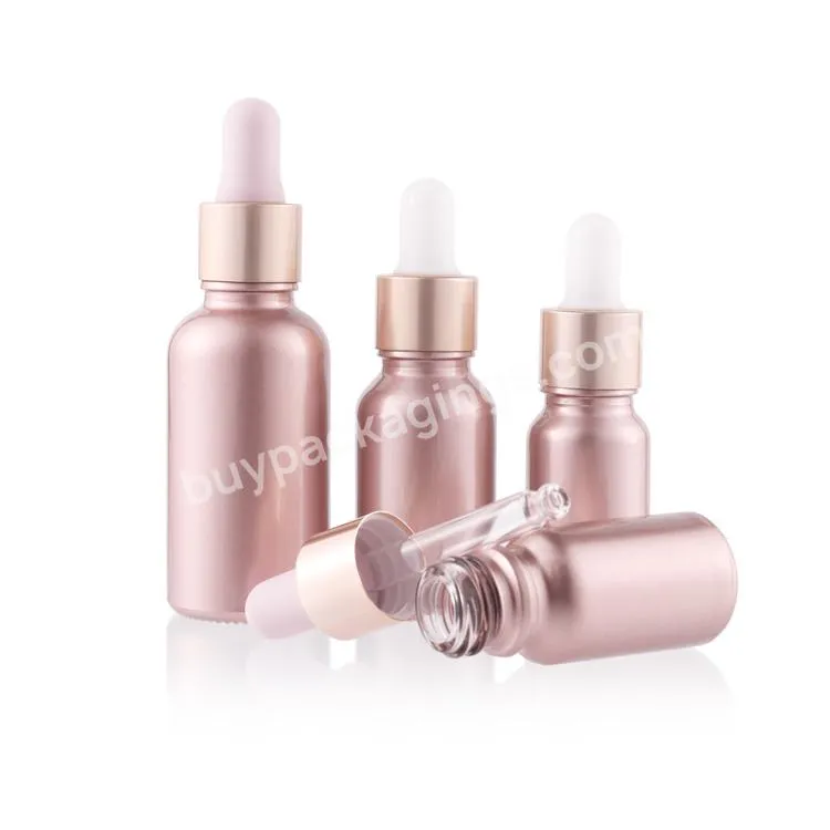 High Quality Electroplated Glass Dropper Bottle Pink Coated Glass Dropper Essential Oil Bottles - Buy Pink Coated Glass Dropper Bottles,Pink Essential Oil Bottle,Electroplated Glass Dropper Bottle.