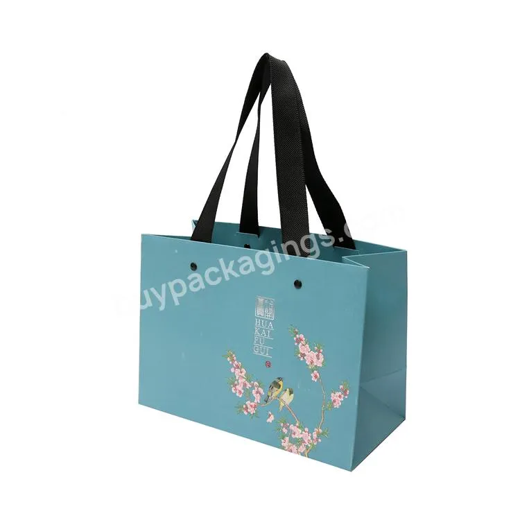 High Quality Small Heart Pattern Printing Cute Paper Gift Bag Packaging With Custom Design Logo