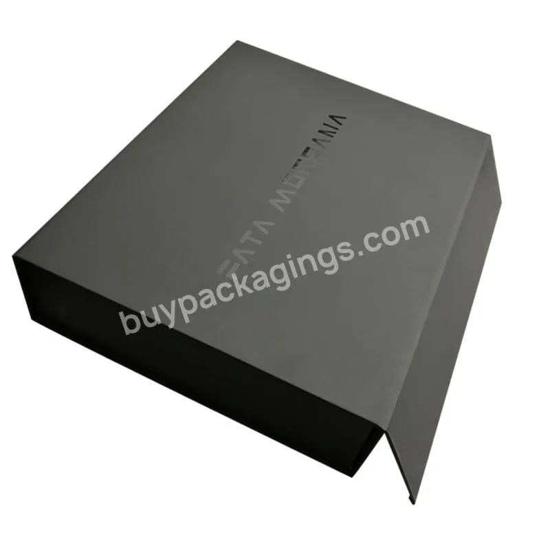 Hot sale Luxury Custom Logo Folding shoe box Magnetic closure folding Black Paper Flat Packing Gift Box