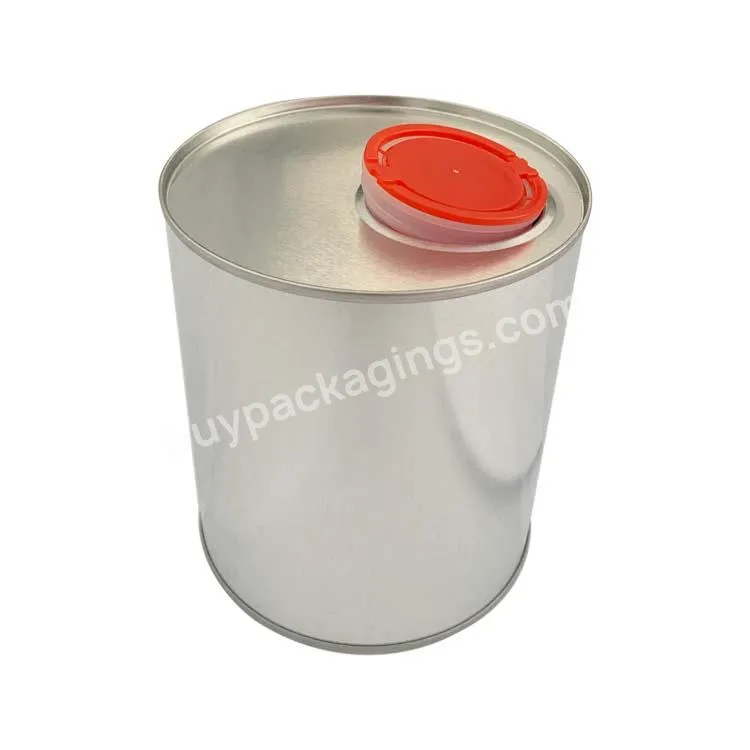 Hot Sell 1 Liter Round Empty Engine Oil Tin Can From Tin Can Manufacturer For Oil Packaging