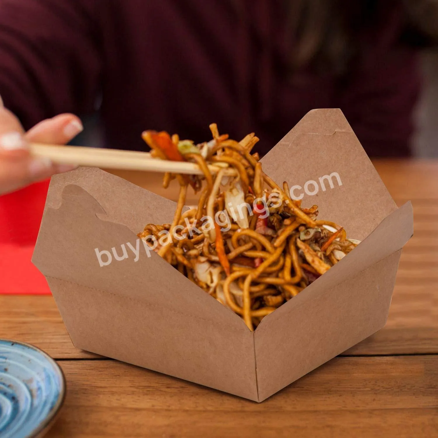 Hot Selling Disposable Customisable Paper Container Paper Box For Picnic Food And Take-out Food - Buy Hot Selling Disposable Customisable Paper Container Paper Box For Picnic Food And Take-out Food,Paper Box For Picnic Food Packaging,Container Custom