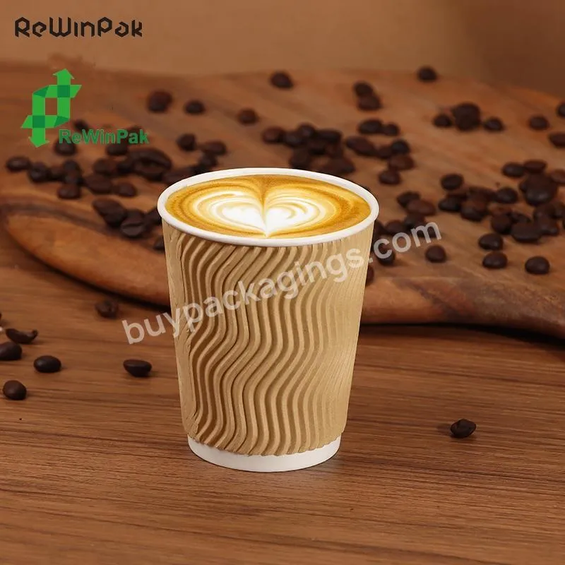 Hot Selling Disposable Paper Coffee Cup With High-end No Leakage Lids - Buy 9oz Paper Cups,Waffle Paper Cups,Disposable Paper Cup.