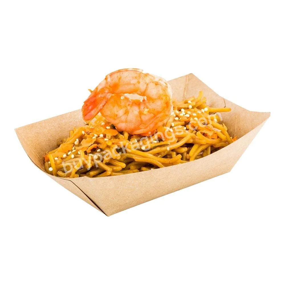 Hot Selling Eco Friendly Disposable Takeaway Food Container Kraft Paper Boat Tray 10oz 12oz - Buy Hot Selling Eco Friendly Disposable Takeaway Food Container Kraft Paper Boat Tray 10oz 12oz,Kraft Paper Boat Tray,Paper Boat Tray 10oz.