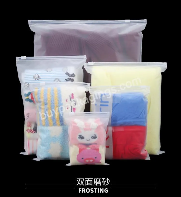 Hot Selling Eco Friendly Zipper Resealable Clothes Packaging Frosted Plastic Ziplock Bag - Buy Plastic Packaging Bag Pvc,Recyclable Packaging Bag,T Shirt Packaging Plastic Bag.