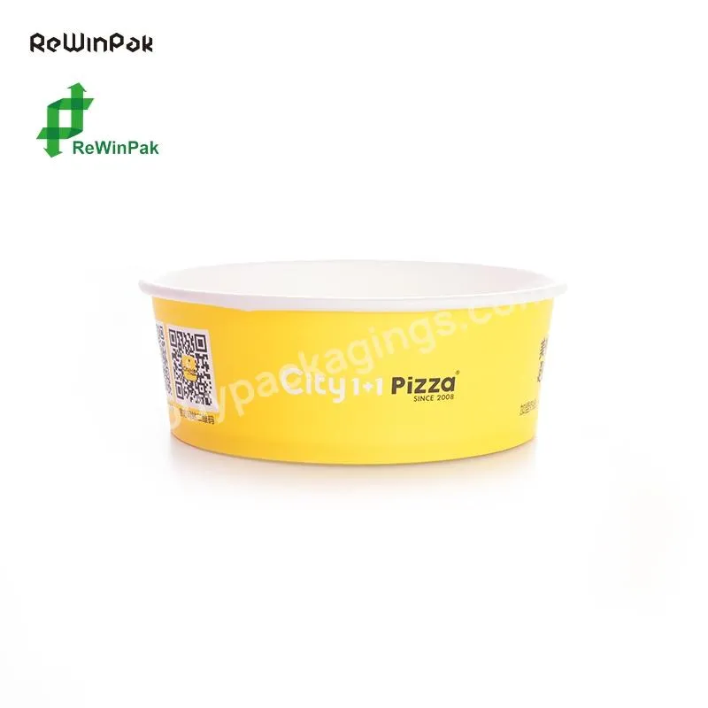 Hot Selling Paper Bowl Biodegradable Salad Bowl Coated Eco Friendly Disposable White Paper Bowl With Printing