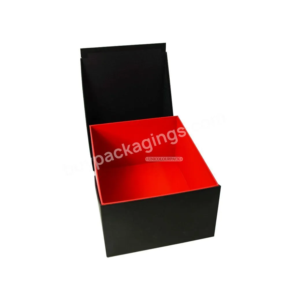 Hotsale Premium Paper Red And Black Clam Shell Box For Shoe Packaging - Buy Shoe Box,Red And Black Shoe Box,Shoe Packaging Box.