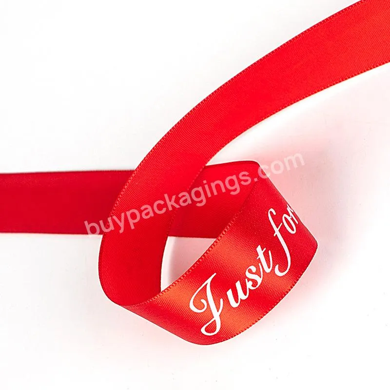 Jaywood 2.5cm Wholesale 100% Letter Polyester Decorative Satin Valentine's Day Flower Packaging Printed Gift Ribbon