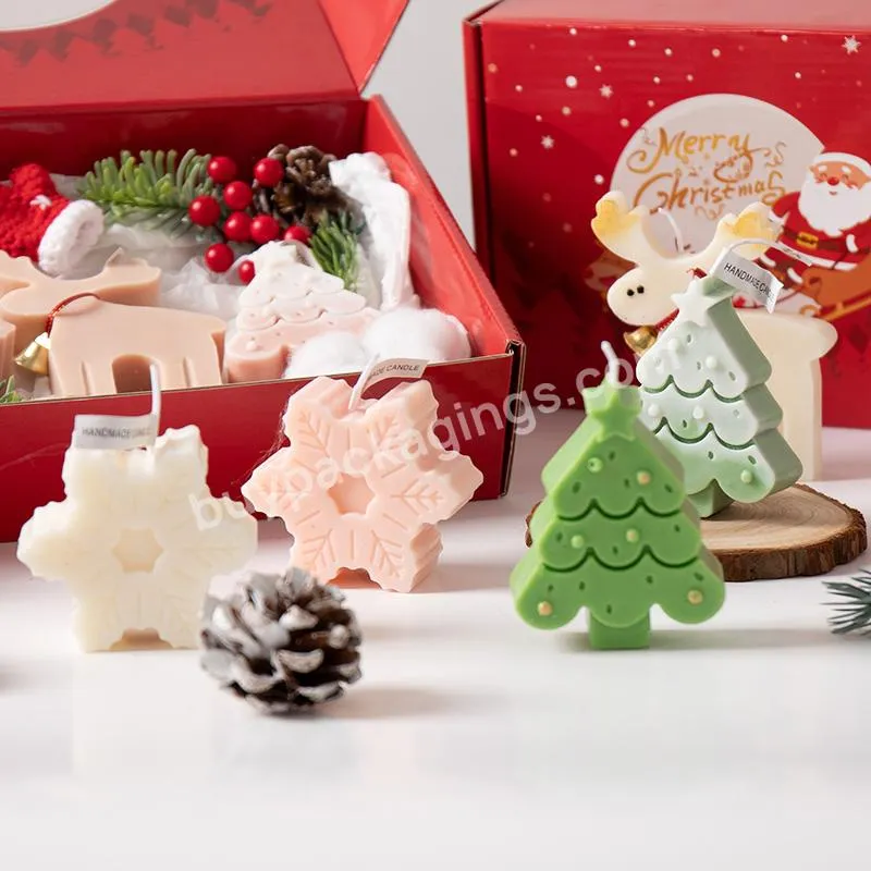 Jaywood Korea Ins Cute Creative Design Christmas Tree Snow Elk Shape Decoration Gift Scented Candles Box - Buy Creative Design Candle,Decoration Candle,Christmas Candles.