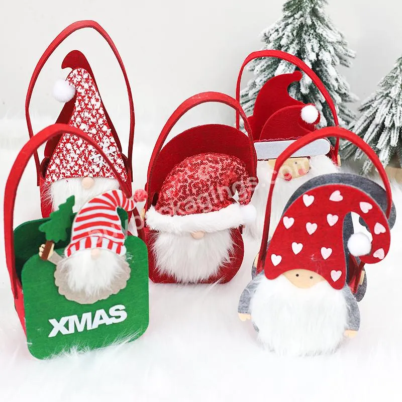 Jaywood New Product Customize Christmas Gift Flannel Carry Small Size Packing Apple Bag Doll Jewelry Santa Claus Bag