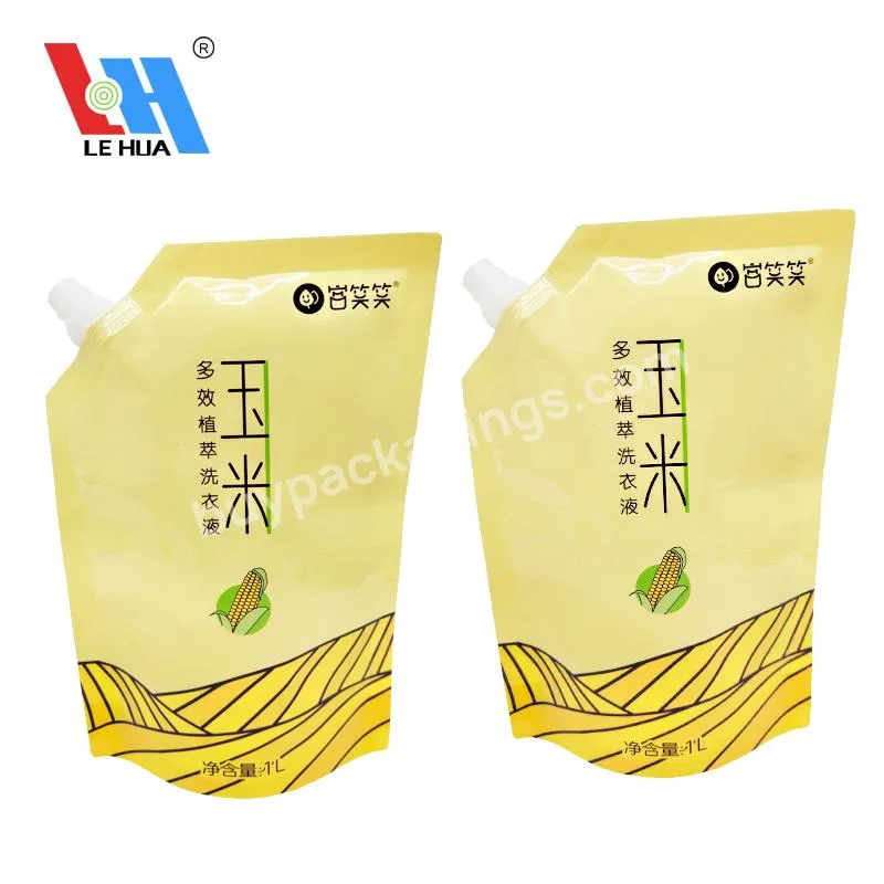 Logo Waterproof Plestic 1000ml Spout Bag Stand Up Pouch Bags For Liquid Soap/laundry Detergent/shampoo With Seal - Buy 350ml Stand Up Bag,Standing Up Soap Bag,Plastic Pouch Bag.