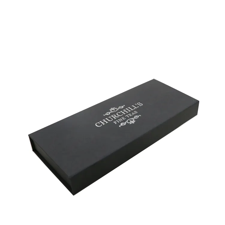 Luxury Black Packing Custom Printed Closure Cardboard Packaging Tea Set Gift Box