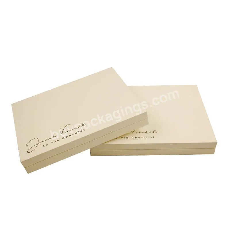 Luxury Custom  Empty Chocolate Paper Gift Packaging Box With Plastic Insert