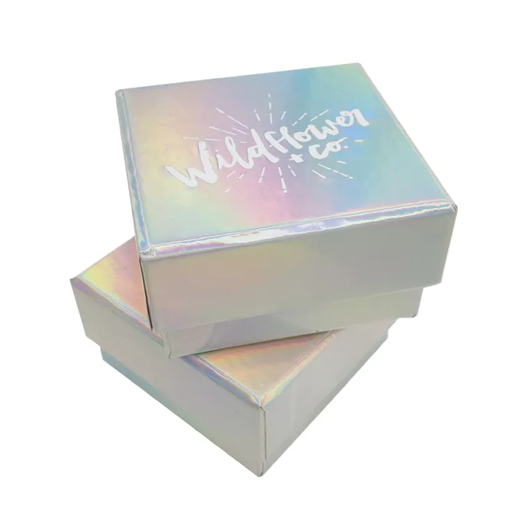 Luxury Holographic Paper Drawer Hologram Printing Gift Boxes Custom Holographic Packaging Box