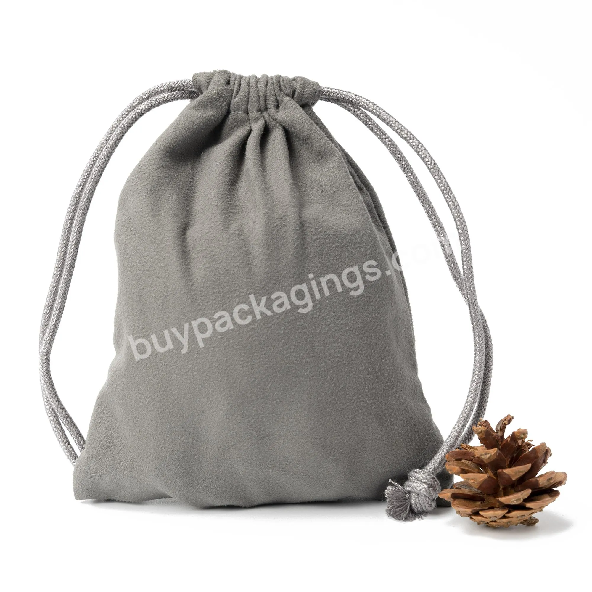 Luxury Hot Sales Velvet Bag Drawstrings Small Drawstring Velvet Suede Dust Jewelry Bag With Logo