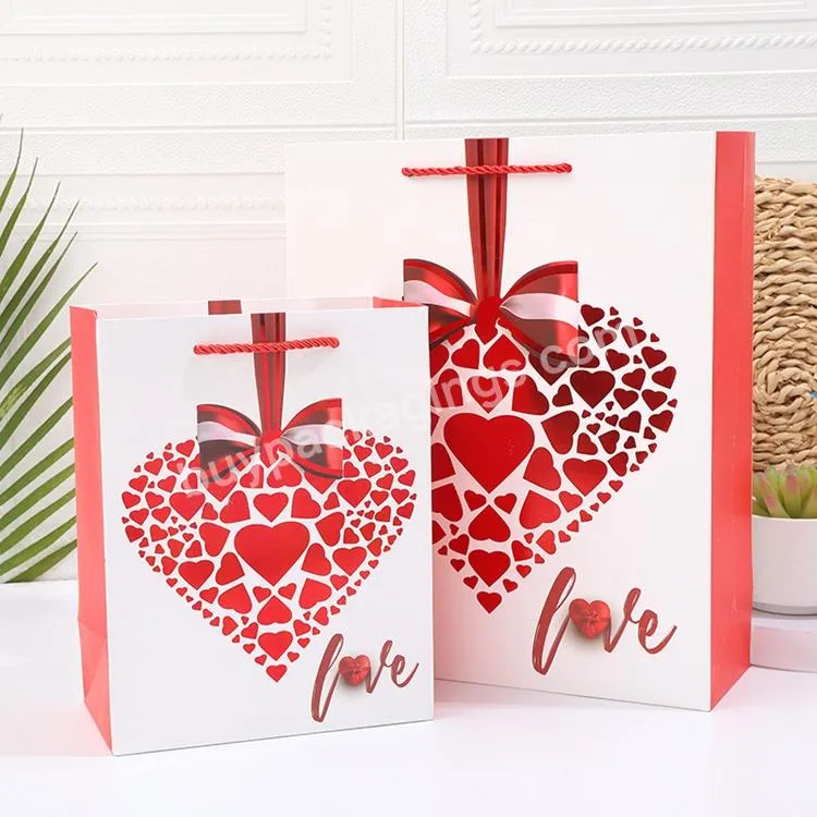 Luxury Love Hearts Gift Bag Bolsas De Regalo San Valentin Jewelry For Valentines