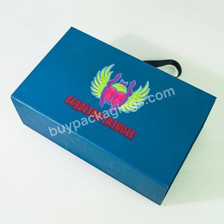 Luxury Premium Rigid Cardboard Flat Pack Gift Box Custom Printed Glossy Clothing Shoes Collapsible Magnetic Box - Buy Collapsible Storage Box,Collapsible Gift Boxes,Collapsible Shoe Box.