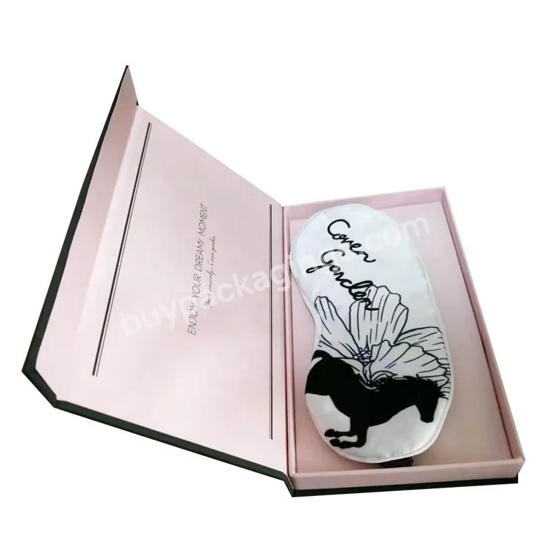 Luxury Rigid Plain Black Eyelash Cosmetics Makeup Custom Book Shaped Cardboard Magnetic Packaging Suitcase Box