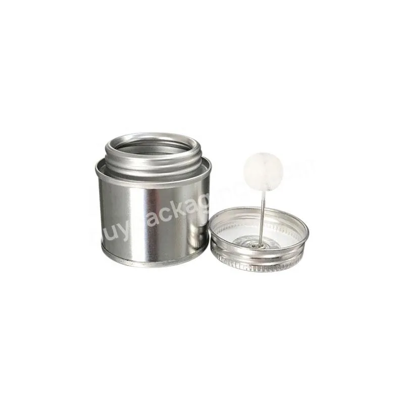 Made In China 2oz Empty Metal Screw Top Cap Round Glue Tin Cans Sizes With Brush For Pvc Glue Packaging - Buy Glue Can,Screw Cap Glue Tin Can,Empty Metal Glue Tin Can.