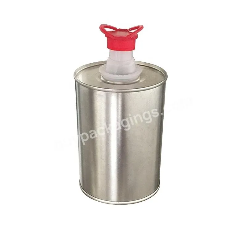 Manufacturer 500ml Round Empty Tin Can With Plastic Pull-up Lids For Engine Oil Packaging - Buy Tin Can 500ml,Empty Tin Cans,Tire Repair Glue Tin Can With Brush.