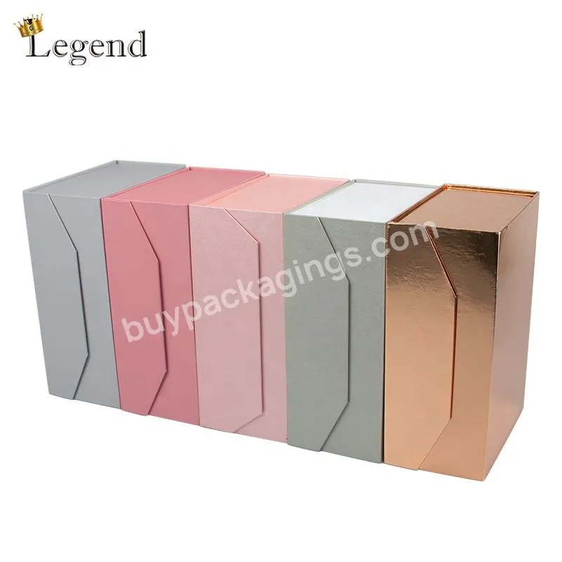 Manufacturer Clothes Wig Cardboard Foldable Packaging Boxes Colorful Custom Folding Magnetic Gift Box