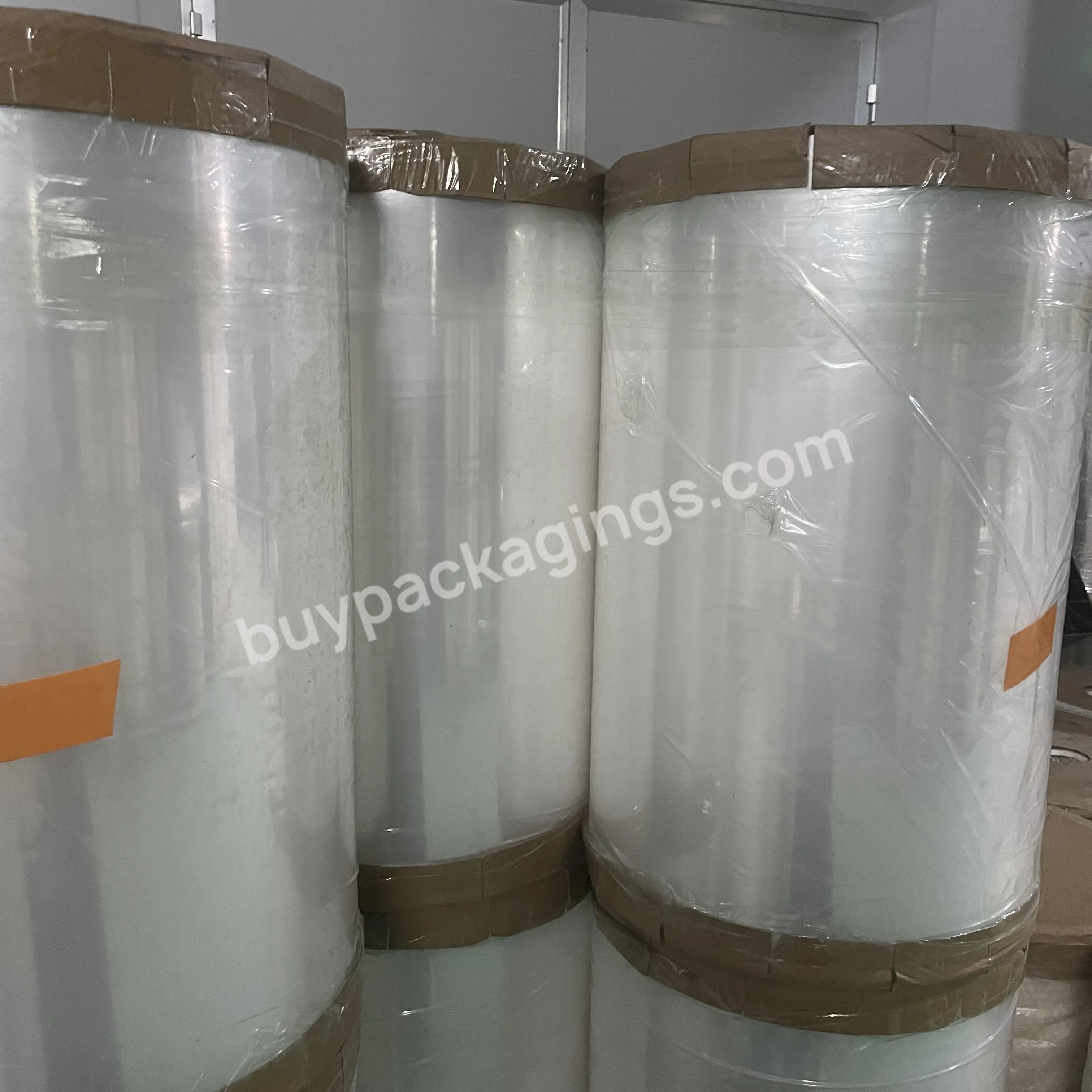 Manufacturers Transparent Glossy Cpp Packing Plastic Film For Lamination - Buy Thermal Lamination Roll Film,Cpp Film Jumbo Roll,Pet Opp Cpp Plastic Film Roll.