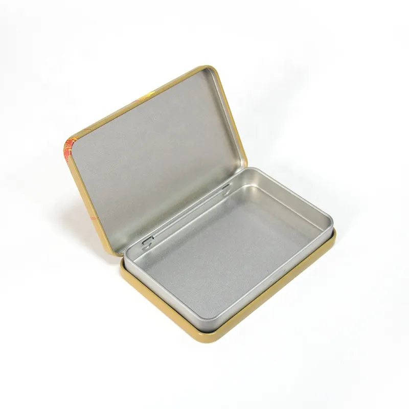 Metal storage candy mint cake wine soap oil coin food square sliding flip top metal tin can box