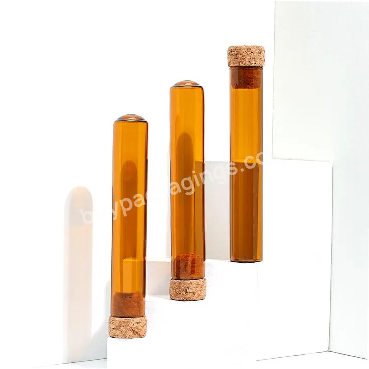 New Cork Vial Bottle 127mm Recyclable Amber Glass Tube Dried Flower Pre Packaging With Cork Stopper - Buy New Cork Vial Bottle 127mm Recyclable Amber Glass Tube Dried Flower Pre Packaging With Cork Stopper,New Cork Vial Bottle 127mm Recyclable Amber