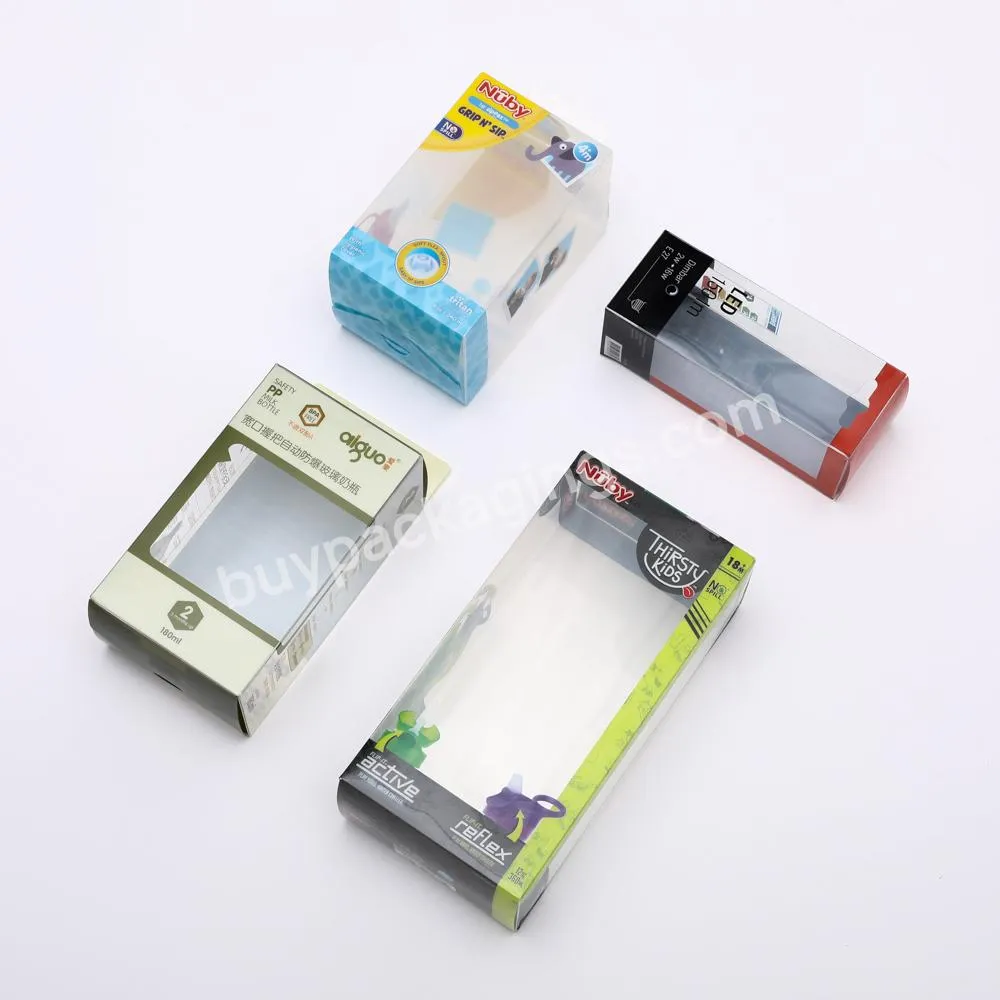 New design custom logo transparent square plastic gift box packaging