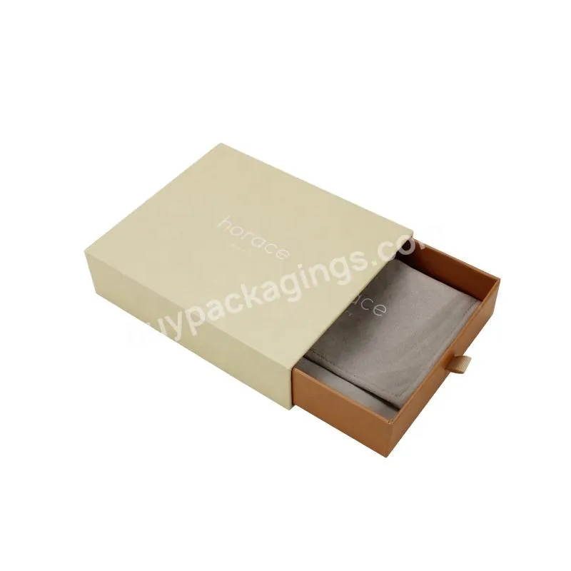 Nice Looking Drawer Sliding Cardboard Jewelry Bracelet Earring Nelace Box Paaging With Custom Logo