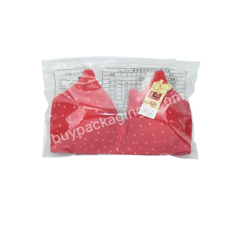 Oem Cheap Frosted Clear Pe Plastic Zip Lock Bra Underwear Bag Custom Clothing Swimwear Packaging Plastic Sock Cloth Pouch - Buy Plastic Bags,Cloth Bags,Shipping Bags For Clothing.