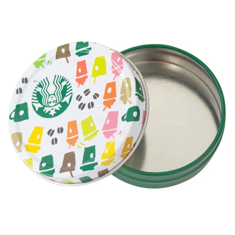 OEM Customizable size printed candy sweets cookie coffee soda gift tin can round