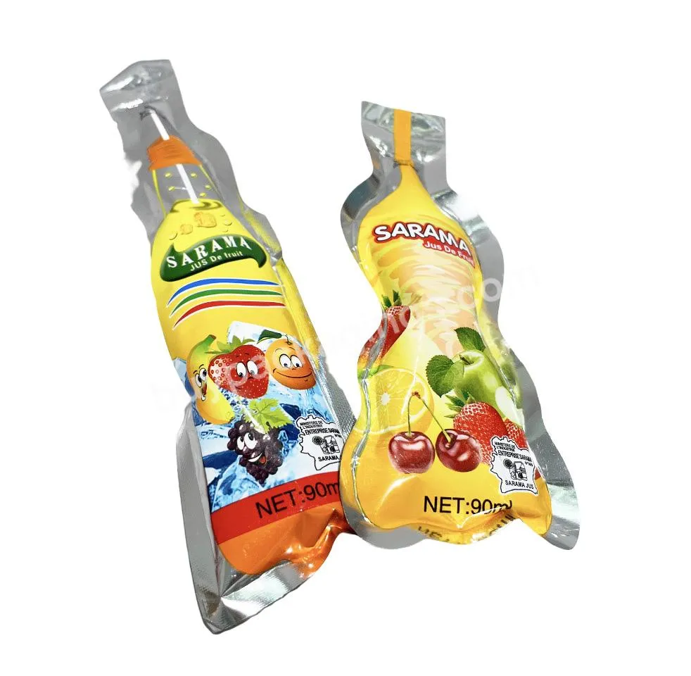 Oem Odm Bottle Shaped Shaped Pouch Food Juice Drinking Water Plastic Bag - Buy Die Cut Paper Bag,Fruit Shaped Bag,Juice Injection Pouch Bags.