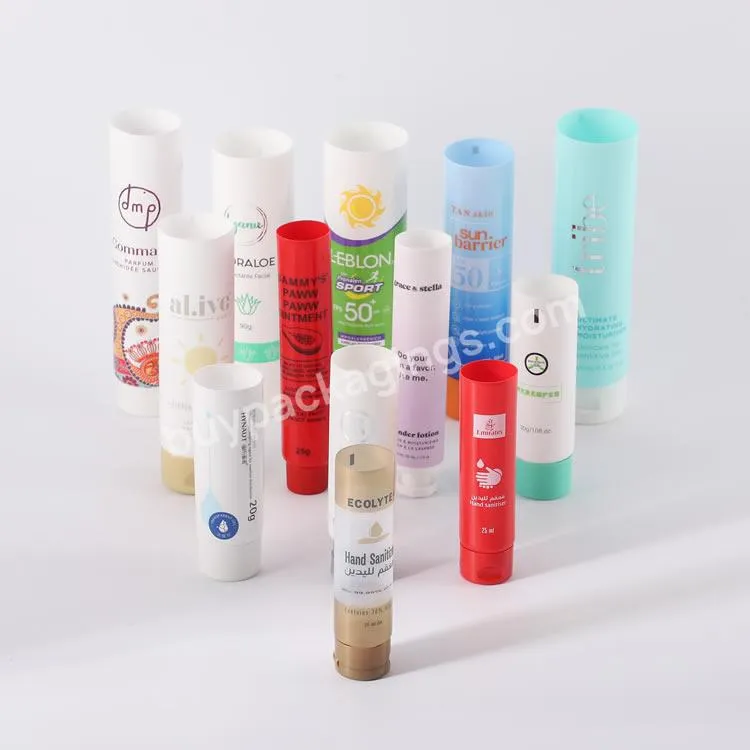 Oem/odm Customized Logo Sunscreen Whitening Hand Cream Lotion Tube Pe Cosmetic Packaging Empty Soft Plastic Tube 35g45g55g65g - Buy Cosmetic Cream Airless Tube,Cream Tube Packaging,Cosmetic Tubes Packaging.