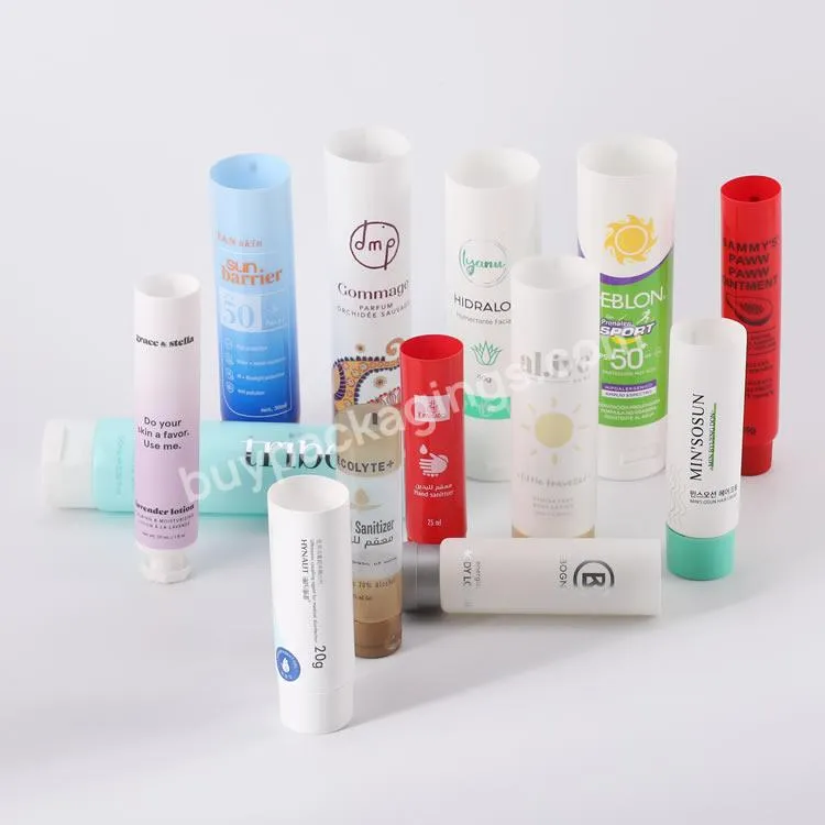 Oem/odm Customized Logo Sunscreen Whitening Hand Cream Lotion Tube Pe Cosmetic Packaging Empty Soft Plastic Tube 35g45g55g65g - Buy Cosmetic Cream Airless Tube,Cream Tube Packaging,Cosmetic Tubes Packaging.