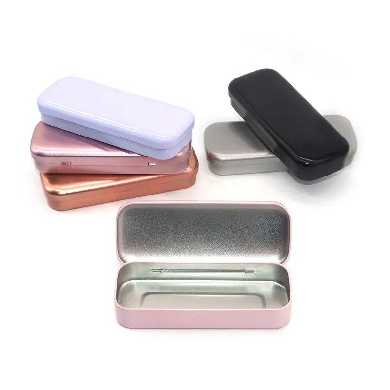 Oval Shape Beauty Tools Packaging Metal Packaging Pencil Acne Needle Tin Box