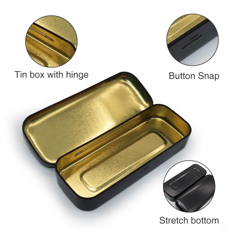 Oval Shape Beauty Tools Packaging Metal Packaging Pencil Acne Needle Tin Box